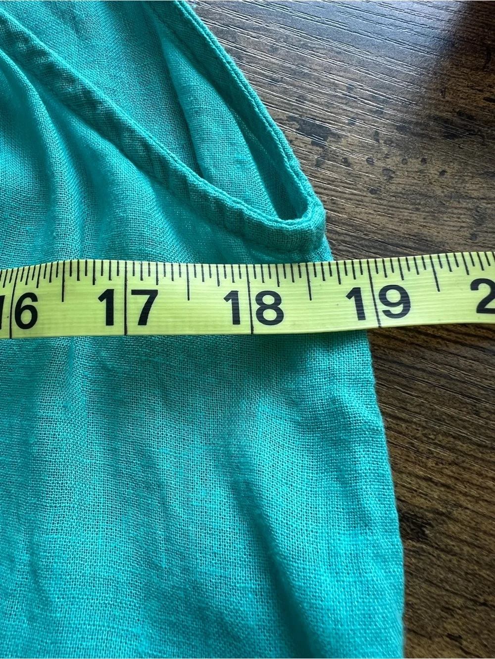 C&C California Aqua Beach Cover Up Dress Pockets Shell Tie Back Size Large